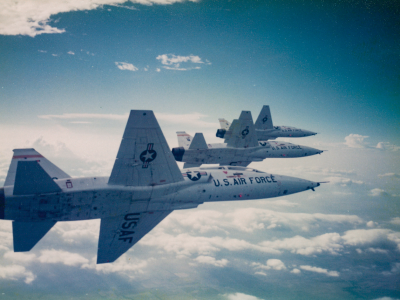 T-38 echelon turn. I’d asked my instructor to move forward of the line to get a better shot.